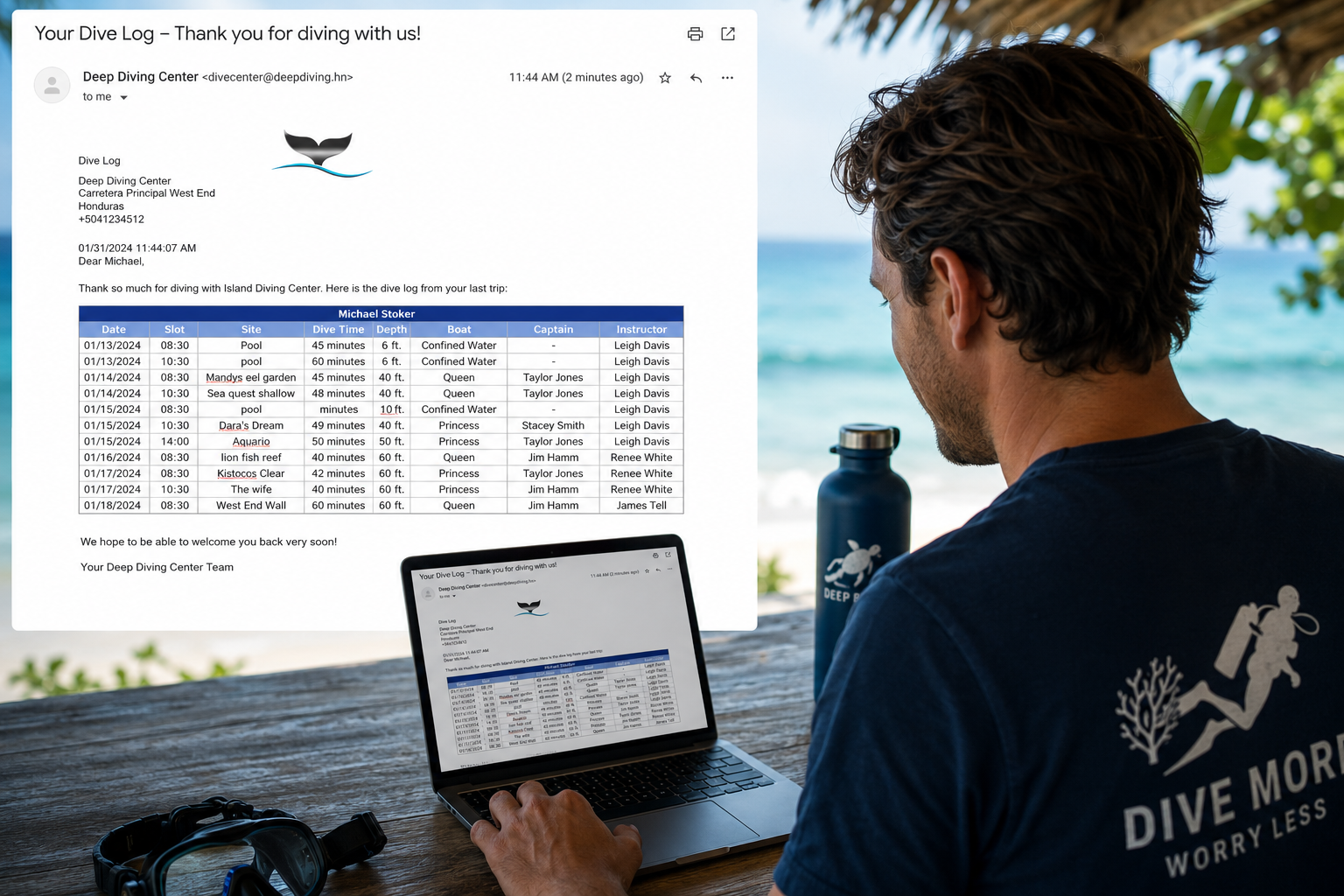 Dive Log Management